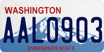 WA license plate AAL0903