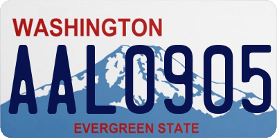 WA license plate AAL0905
