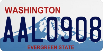 WA license plate AAL0908