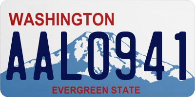 WA license plate AAL0941