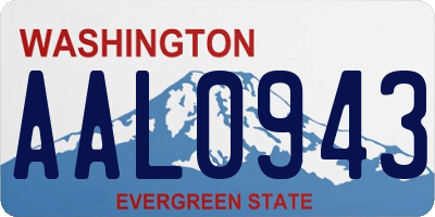 WA license plate AAL0943