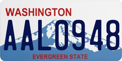 WA license plate AAL0948