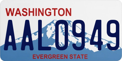 WA license plate AAL0949