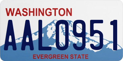 WA license plate AAL0951