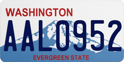 WA license plate AAL0952