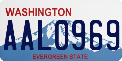 WA license plate AAL0969