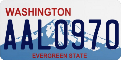 WA license plate AAL0970