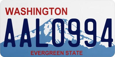 WA license plate AAL0994