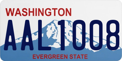 WA license plate AAL1008