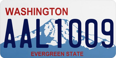 WA license plate AAL1009