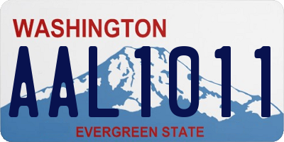 WA license plate AAL1011