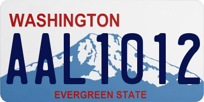 WA license plate AAL1012