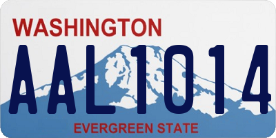 WA license plate AAL1014