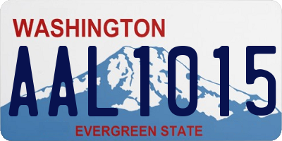 WA license plate AAL1015