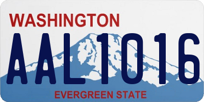 WA license plate AAL1016