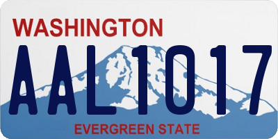 WA license plate AAL1017