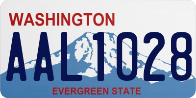 WA license plate AAL1028