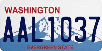 WA license plate AAL1037