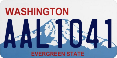 WA license plate AAL1041