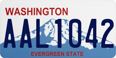 WA license plate AAL1042