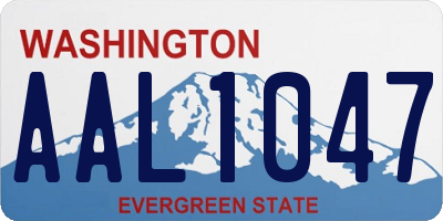 WA license plate AAL1047