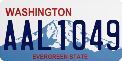 WA license plate AAL1049