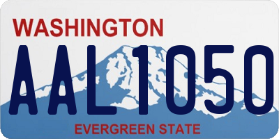 WA license plate AAL1050