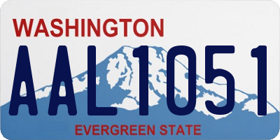 WA license plate AAL1051