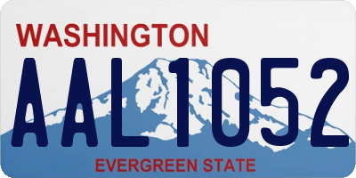 WA license plate AAL1052