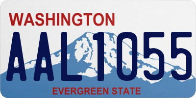 WA license plate AAL1055