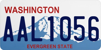 WA license plate AAL1056