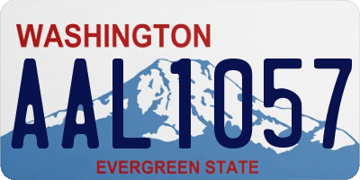 WA license plate AAL1057