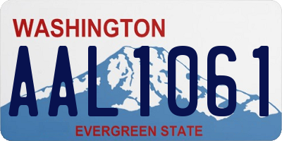 WA license plate AAL1061