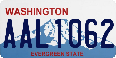 WA license plate AAL1062