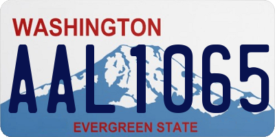 WA license plate AAL1065