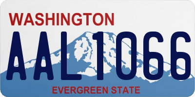 WA license plate AAL1066