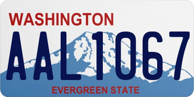 WA license plate AAL1067