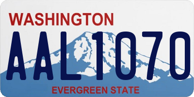 WA license plate AAL1070