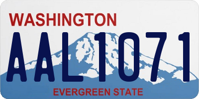 WA license plate AAL1071