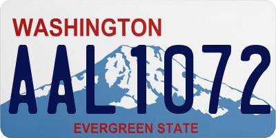 WA license plate AAL1072