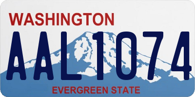 WA license plate AAL1074