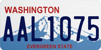 WA license plate AAL1075