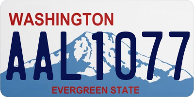 WA license plate AAL1077