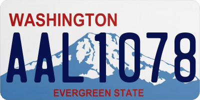 WA license plate AAL1078