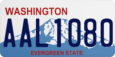 WA license plate AAL1080