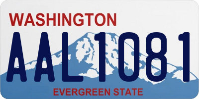 WA license plate AAL1081