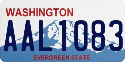 WA license plate AAL1083