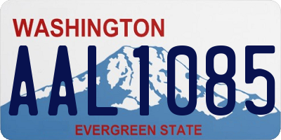 WA license plate AAL1085