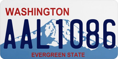 WA license plate AAL1086