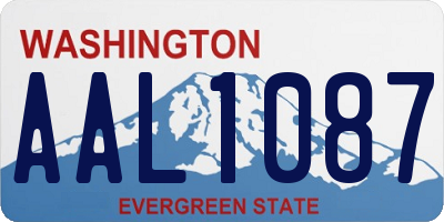 WA license plate AAL1087